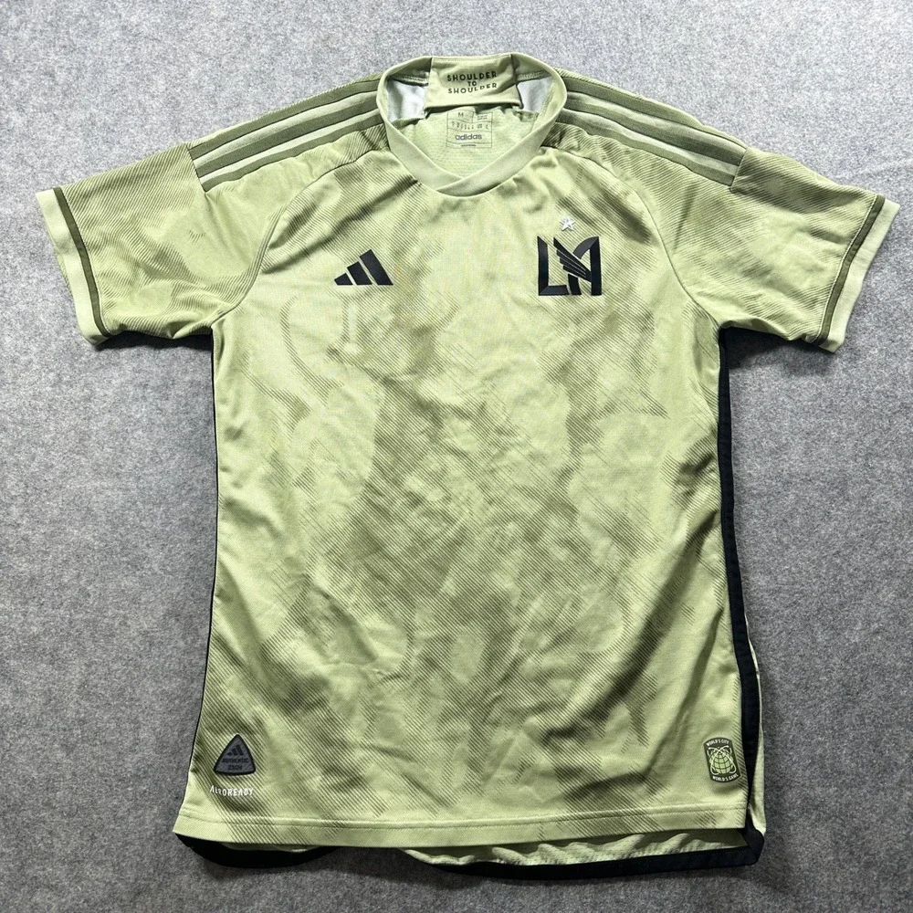 Adidas LAFC Soccer Jersey Mens Medium Green Authentic 23/24‎ Slim Fit AEROREADY